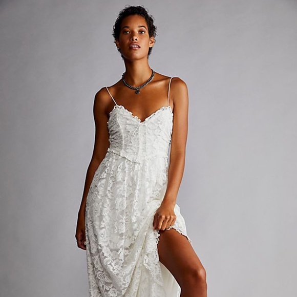 Free People For Love & Lemons Joelle Maxi Dress Large NWT - Picture 1 of 8